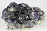 Purple Dodecahedral Fluorite Cluster - Yaogangxian Mine #185618-1